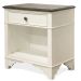 Grand Haven One Drawer Nightstand in Feathered White/Rich Charcoal