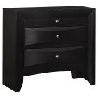 Briana Rectangular Two-drawer Nightstand Black