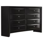 Briana Rectangular Eight-drawer Dresser Black