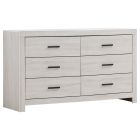Brantford Six-drawer Dresser Coastal White