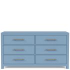Rosalie Six Drawer Dresser in Cabana Blue