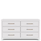 Rosalie Six Drawer Dresser in White Caps