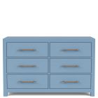 Rosalie Small Six Drawer Dresser in Cabana Blue