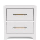 Rosalie Two Drawer Nightstand in White Caps