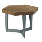 Ad Modern Synergy Echo Bunching Cocktail Table in Ambrosia Maple/Rolled Steel
