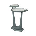 Ad Modern Synergy Plane Accent Table in Ambrosia Maple/Rolled Steel
