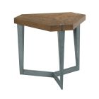 Ad Modern Synergy Triangulate Lamp Table in Ambrosia Maple/Rolled Steel