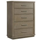 Pasadena Five Drawer Chest in Casual Taupe