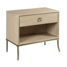 Lenox Somma Bedside Nightstand in Alabaster/Champagne