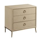 Lenox Seneca Bedside Nightstand in Alabaster/Champagne