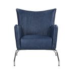 Chintaly Imports Accent Chair w/ Steel Frame in Blue