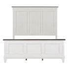 Liberty Furniture Allyson Park Panel Bed in Wirebrushed White w/ Charcoal Tops
