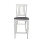 Liberty Furniture Allyson Park Counter Height Slat Back Chair in Wirebrushed White w/ Charcoal Tops