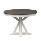 Liberty Furniture Allyson Park Pedestal Table in Wirebrushed White w/ Charcoal Tops
