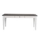 Liberty Furniture Allyson Park Rectangular Leg Table in Wirebrushed White w/ Charcoal Tops