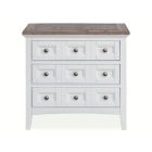 Heron Cove 2 Tone Drawer Nightstand in Chalk White and Dovetail Grey