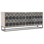 Hooker Furniture Melange Whitmore Four Door Credenza in Light Wood