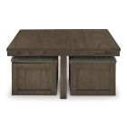 Ashley Furniture Boardernest Coffee Table with 4 Stools in Brown