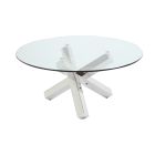 Chintaly Imports Contemporary 35" Round Cocktail Table in Polished Stainless Steel