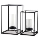 Ashley Furniture Dimtrois Lantern (Set of 2) in Black