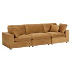 Modway Commix Down Filled Overstuffed Performance Velvet 3-Seater Sofa