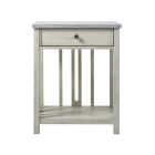 Escape Bedside Table with Stone Top in Sandbar