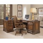 Hooker Furniture Brookhaven Executive L Right Return in Medium Wood