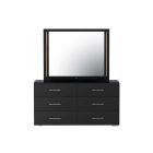 Chintaly Imports Florence Modern 6-Drawer Gloss Black Bedroom Chest in Gloss Black