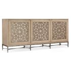 Hooker Furniture Melange Suzani Three Door Entertainment Console in Taupe