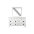 Heron Cove Landscape Mirror in Chalk White