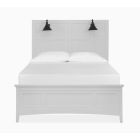 Heron Cove Lamp Panel Bed with Regular Rails in Chalk White