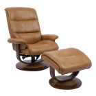 Knight Butterscotch Manual Reclining Swivel Chair and Ottoman