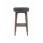 Bernhardt Interiors Linder Fabric Bar Stool in Black/Portebello