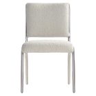 Bernhardt Interiors Brianna Fabric Side Chair in White/Silver