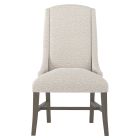 Bernhardt Interiors Slope Fabric Side Chair in White/Portobello