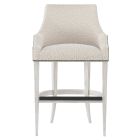 Bernhardt Interiors Keeley Fabric Bar Stool in Glacier White