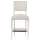 Bernhardt Interiors Moore Fabric Bar Stool in Glacier White
