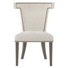 Bernhardt Interiors Remy Fabric Side Chair in White/Portobello