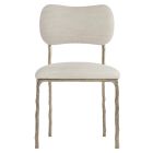 Bernhardt Interiors Atticus Fabric Side Chair in White/Bronze