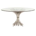 Bernhardt Interiors Somerset 54" Round Dining Table in Silver Leaf