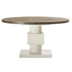 Bernhardt Interiors Newberry Round Dining Table in Rustic Grey/White Plaster