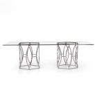 Bernhardt Interiors Argent Rectangular Dining Table in Silver