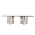 Bernhardt Interiors Abbott Rectangular Dining Table in Silver