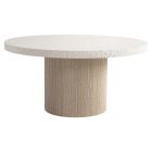 Bernhardt Interiors Kiona Round Dining Table in Crema/Sandbar