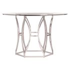 Bernhardt Interiors Argent Round Dining Table in Silver