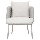 Bernhardt Interiors Hollis Fabric Arm Chair in Light Gray