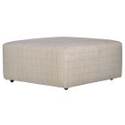 Justine Castered Cocktail Ottoman in Wheat