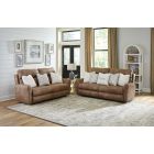 Justine Lay Flat Reclining Loveseat in Burlap