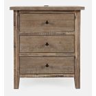 Maxton Power Nightstand in Wash Brown