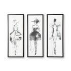Ashley Furniture Mckerrick Wall Art Set (Set of 3) in Black/White